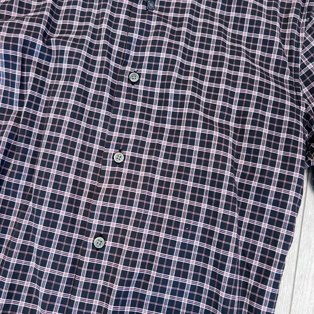 John Varvatos Plaid Button-Down Shirt | Men’s Long Sleeve Size Small
